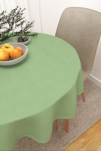 Tischdecke rund Lysel #3J Avanos in blassgrn