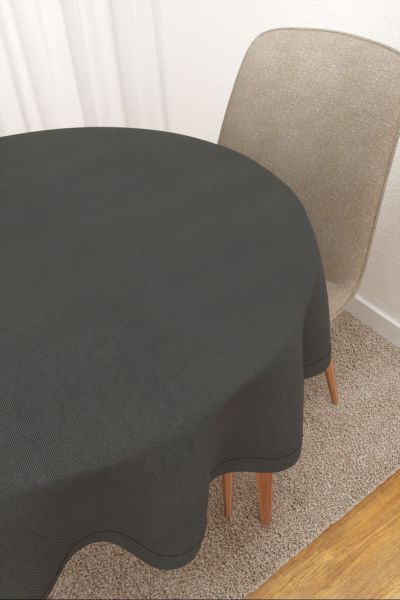 Tischdecke rund Lysel #3J Avanos in schwarz