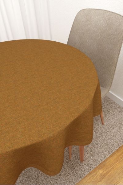 Tischdecke rund Lysel #3J Bocas in ocker