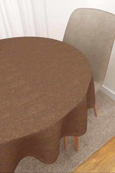 Tischdecke rund Lysel #3J Bocas in rotgrau