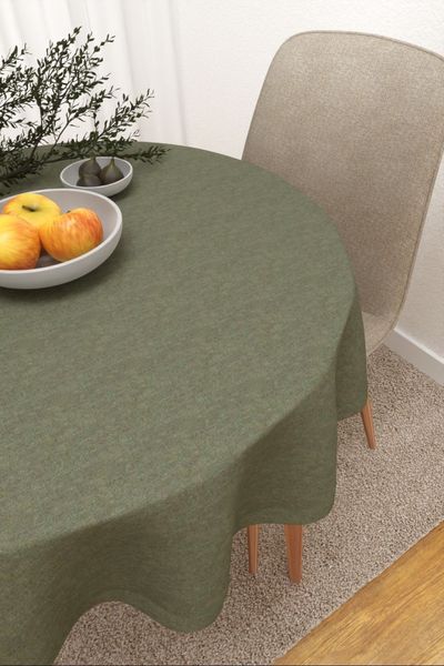 Tischdecke rund Lysel #3J Bocas in schilfgrn