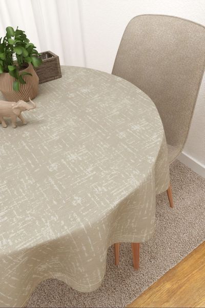 Tischdecke rund Lysel #3J Caudillo in beige