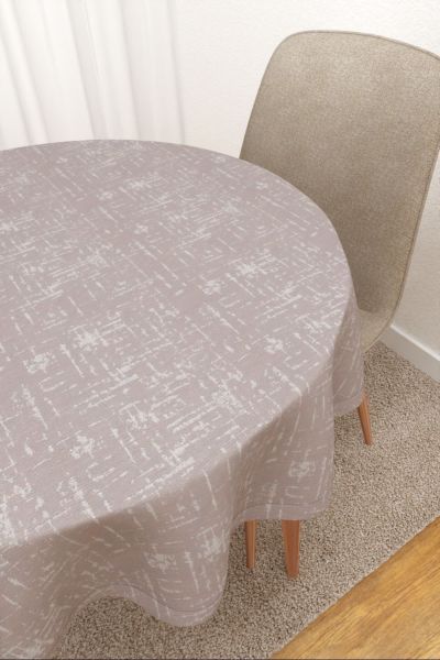 Tischdecke rund Lysel #3J Caudillo in mauve