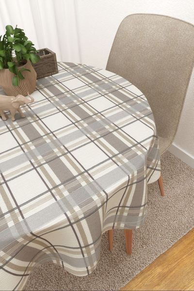 Tischdecke rund Lysel #3J Chico in beige