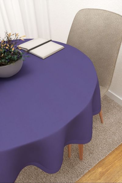 Tischdecke rund Lysel #3J Colmoa in jeansblau