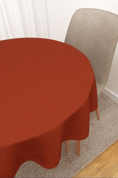 Tischdecke rund Lysel #3J Minitas in orange