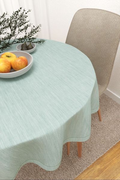 Tischdecke rund Lysel #3J Dori in Mintgrn