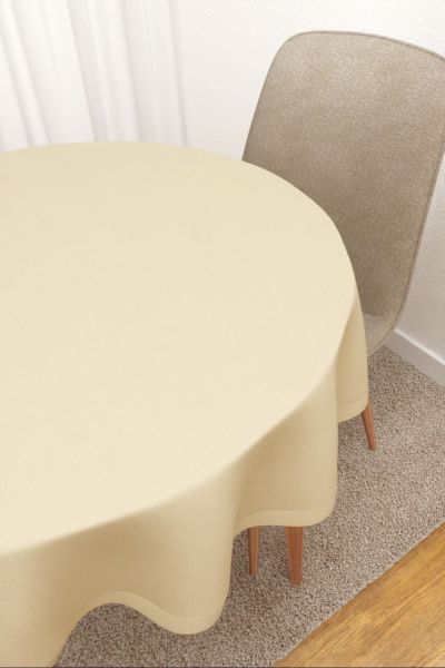 Tischdecke rund Lysel #3J Enna in beige