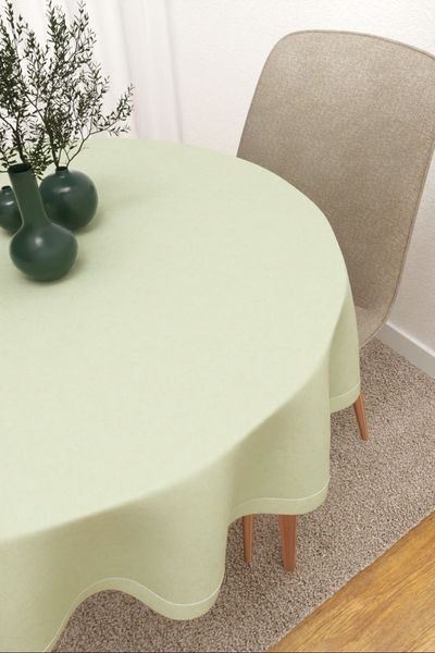 Tischdecke rund Lysel #3J Masiaca in pastellgrn