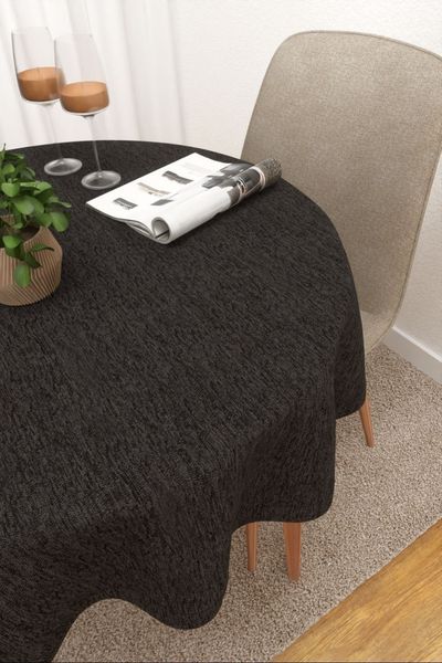 Tischdecke rund Lysel #3J Matomi in anthrazit