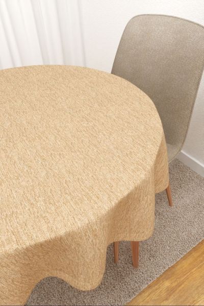 Tischdecke rund Lysel #3J Matomi in beige