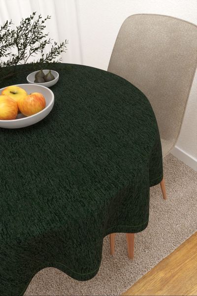 Tischdecke rund Lysel #3J Matomi in moosgrn