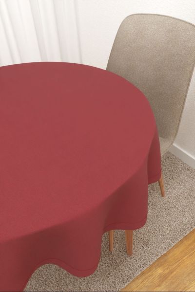 Tischdecke rund Lysel #3J Melena in tomatenrot