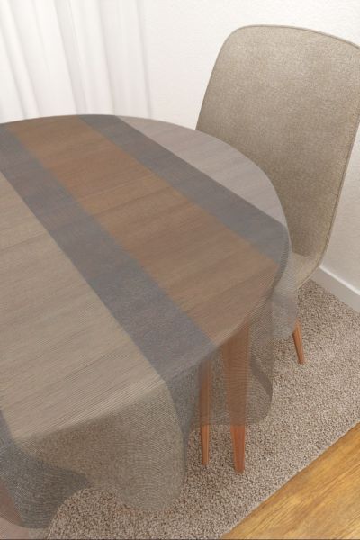Tischdecke rund Lysel #3J Mukava in platingrau