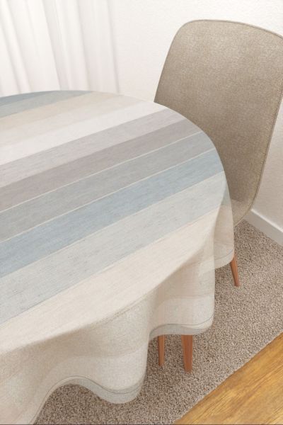 Tischdecke rund Lysel #3J Odisea in blaugrau