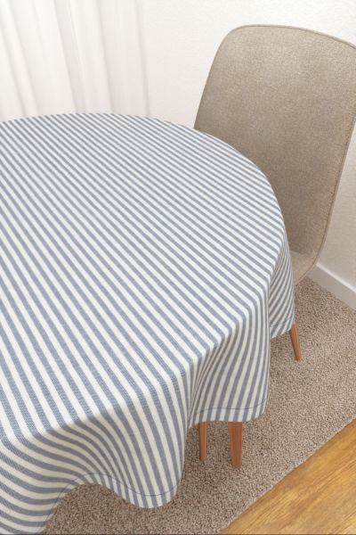 Tischdecke rund Lysel #3J Portera in blau