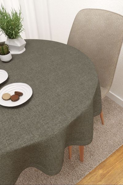 Tischdecke rund Lysel #3J Rabita in anthrazit