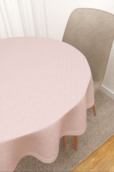 Tischdecke rund Lysel #3J Santitos in rosa