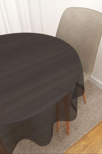 Tischdecke rund Lysel #3J Satara in anthrazit