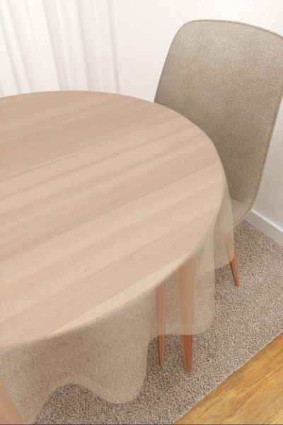 Tischdecke rund Lysel #3J Satara in beige