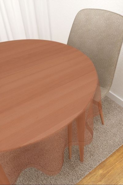 Tischdecke rund Lysel #3J Satara in rehbraun