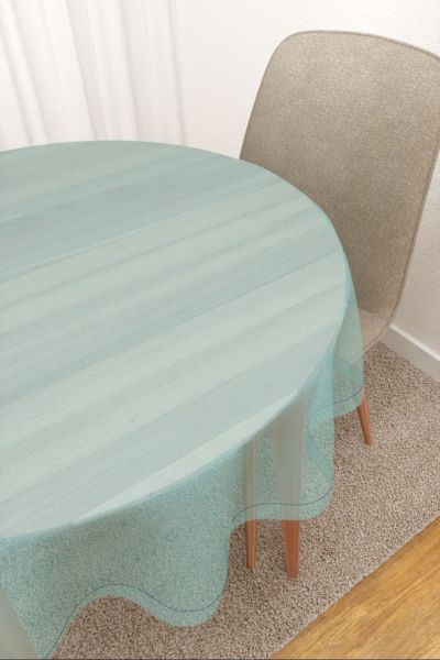 Tischdecke rund Lysel #3J Satara in trkis