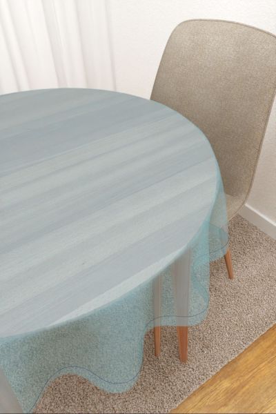 Tischdecke rund Lysel #3J Satara in wasserblau