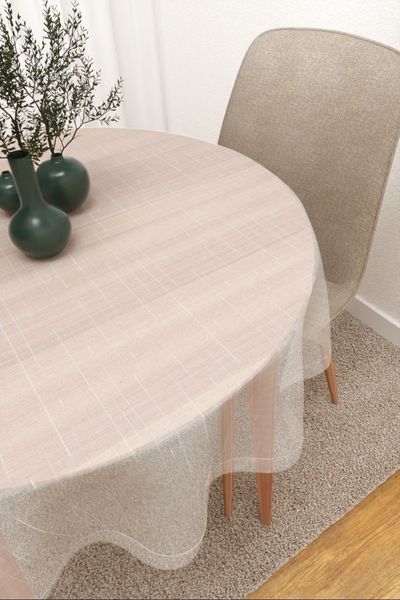 Tischdecke rund Lysel #3J Tanguma in wei