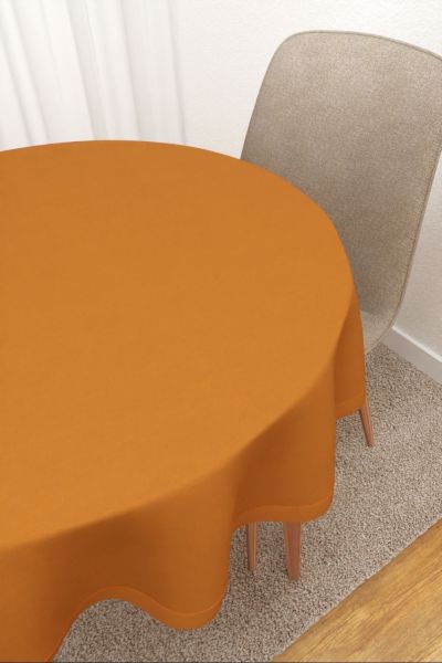 Tischdecke rund Lysel #3J Thermos in apricot