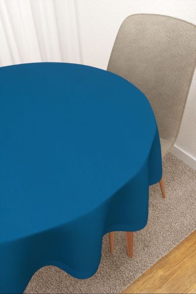 Tischdecke rund Lysel #3J Thermos in himmelblau