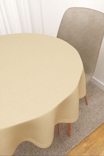 Tischdecke rund Lysel #3J Thermos in sand