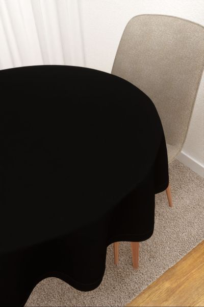 Tischdecke rund Lysel #3J Thermos in schwarz