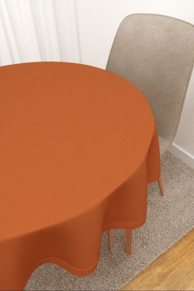 Tischdecke rund Lysel #3J Thermos in terra
