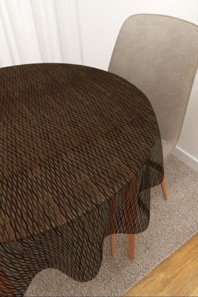 Tischdecke rund Lysel #3J Yasin in schwarz-rot-gold