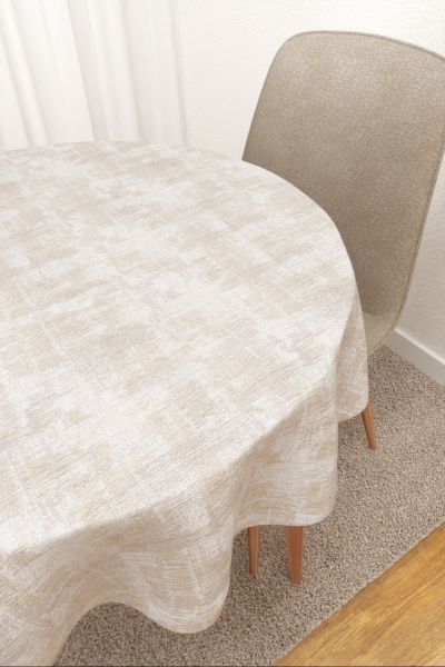 Tischdecke rund Lysel #3J Yecorato in beige