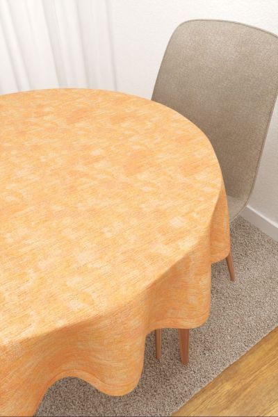 Tischdecke rund Lysel #3J Yecorato in orange