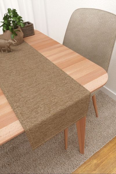 Tischlufer Lysel #3J Matomi in braunbeige
