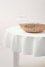 weiß Vorschau Runde Damasttischdecke Lysel #2M Framelous weiß