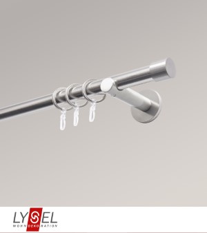 Lysel - SET Opal 160cm Trger offen mit Endstcke Zylinder in Edelstahl-Optik