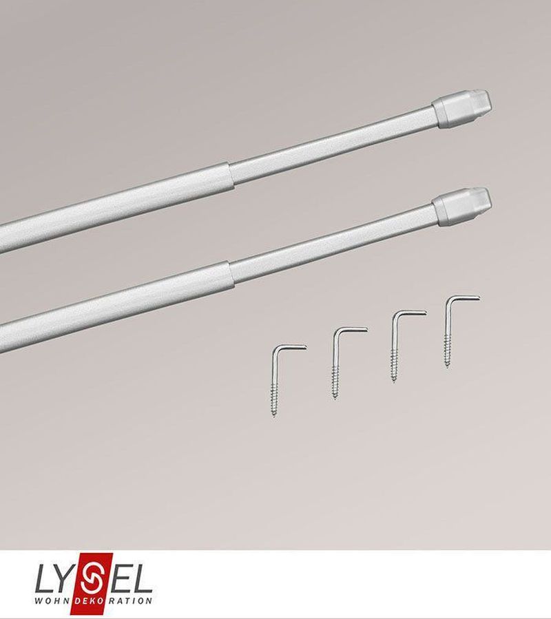 Lysel - SET Vitragenstangen flachoval