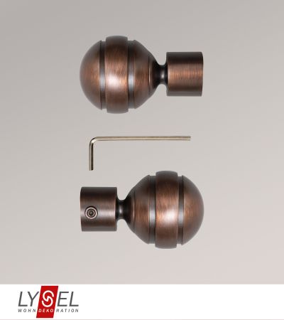 Lysel - 1 Paar Endstcke Kugel fr Opal-Stangen