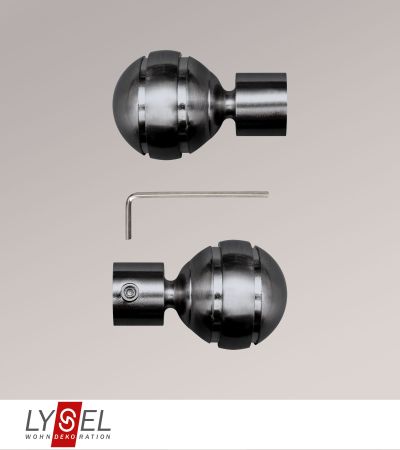 Lysel - 1 Paar Endstcke Kugel fr Opal-Stangen