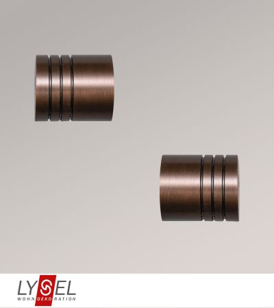 Lysel - 1 Paar Endstcke Zylinder fr Opal-Stangen