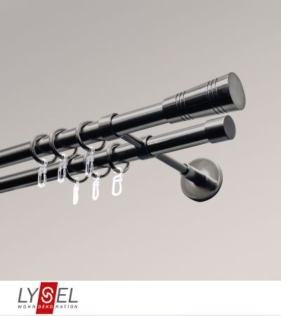 Lysel - SET Opal 160cm Doppeltrger geschlossen 2-Lauf mit Endstcke Cone in titan