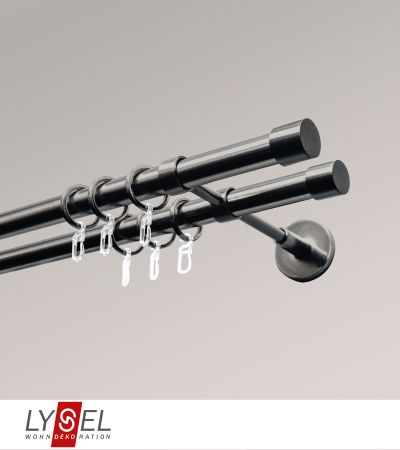 Lysel - SET Opal 160cm Doppeltrger geschlossen 2-Lauf mit Endstcke Zylinder in titan