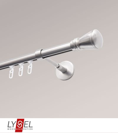 ArtikelbildLysel - SET Opal Innenlauf 160cm Trger geschlossen mit Endstcke Konus in Edelstahl-Optik #1W