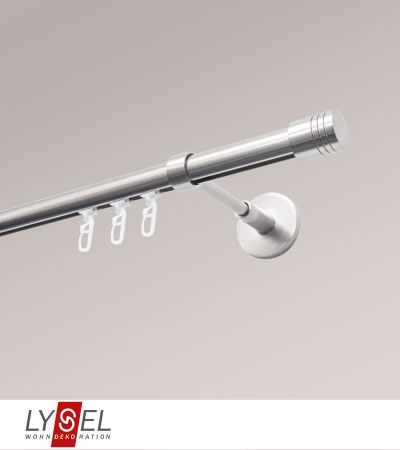 ArtikelbildLysel - SET Opal Innenlauf 160cm Trger geschlossen mit Endstcke Zylinder in Edelstahl-Optik #1W