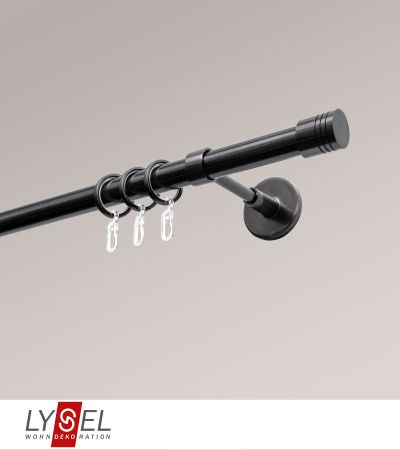 Lysel - SET Opal 160cm Trger geschlossen mit Endstcke Zylinder in Titan