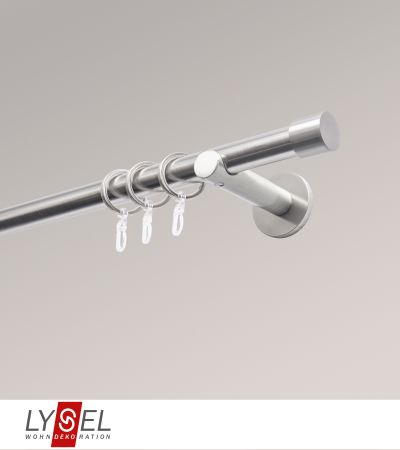 Lysel - SET Opal 160cm Trger offen mit Endstcke Zylinder in Edelstahl-Optik