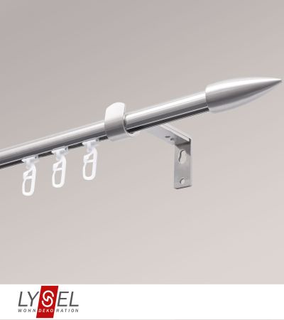 Lysel - SET Topaz Innenlauf 160cm Träger ausziehbar mit Endstücke Patrone in Edelstahl-Optik